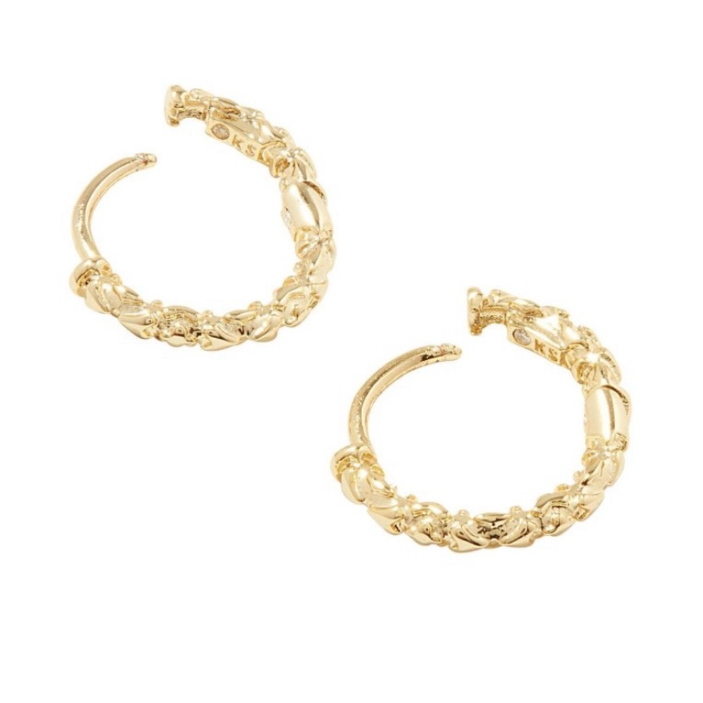 Kendra Scott Maeve Huggie 14k Gold Over Brass hoop earrings — Gold